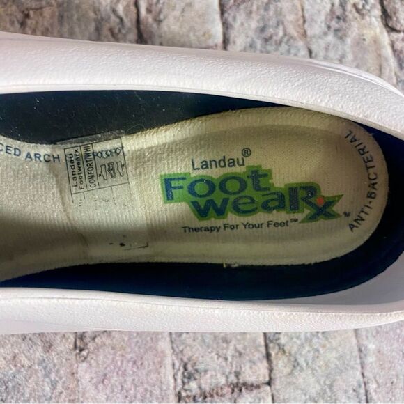 Landau White RX Therapy Arch Support Comfort Clogs Slip Ons Womens Size 6 - Picture 9 of 11